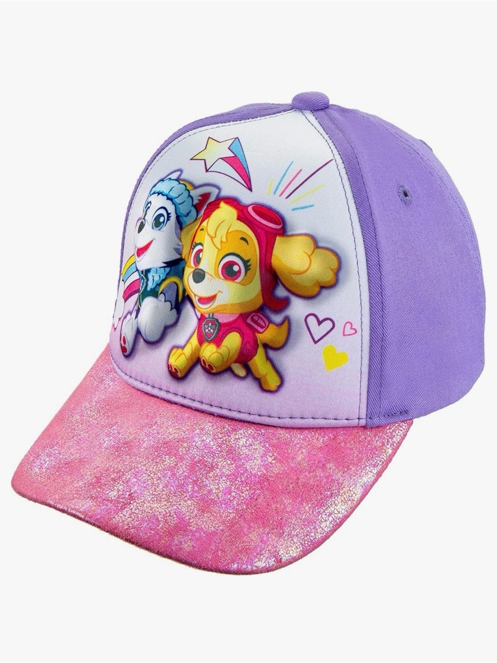 Paw Patrol Purple Crown with Pink Glitter Visor Kids Hat. Kids hat
